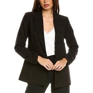 Elie Tahari Black One Button Peak Lapel Blazer Jacket Careerwear NWT Size 4